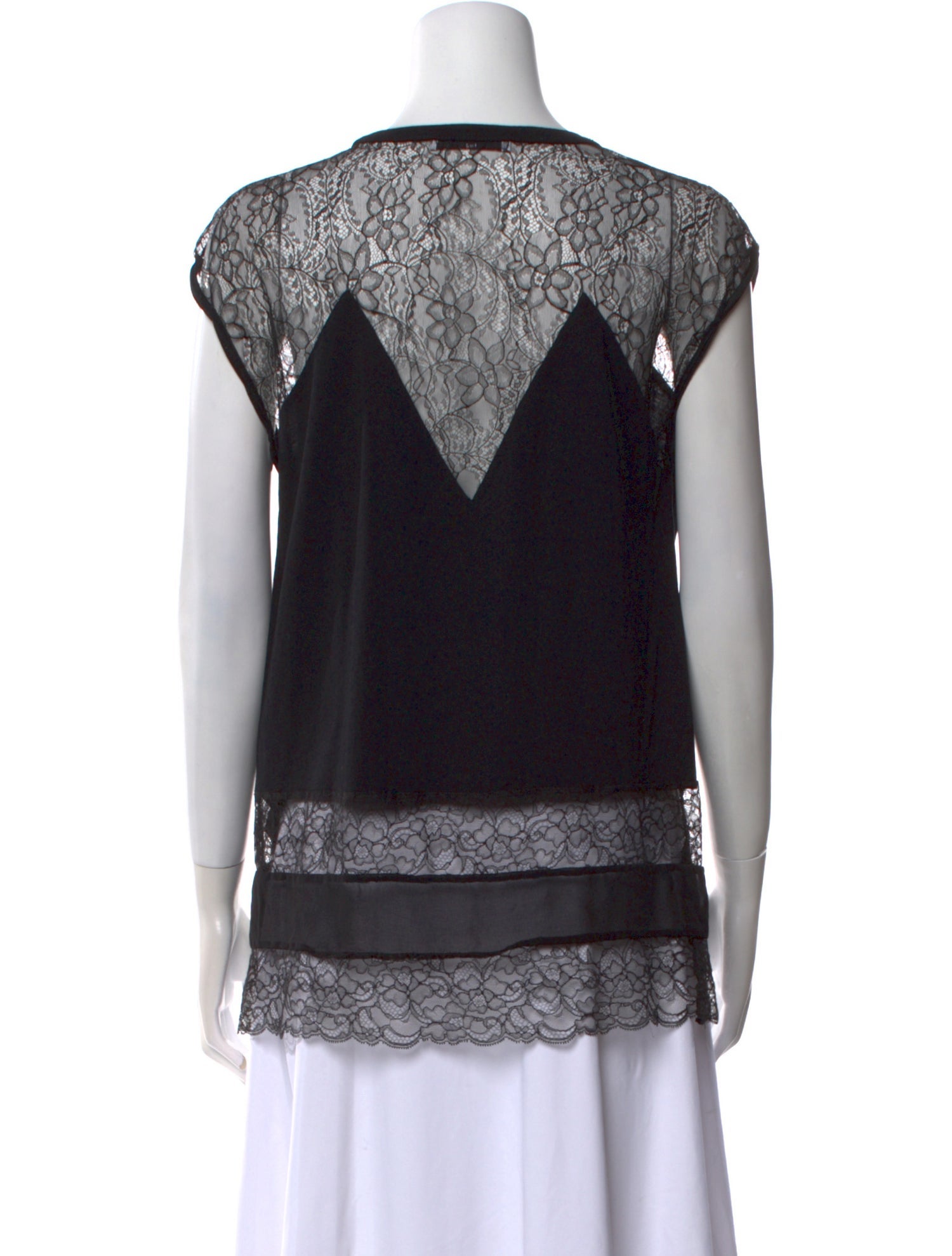 Sandro Crew Neck Sleeveless Top
